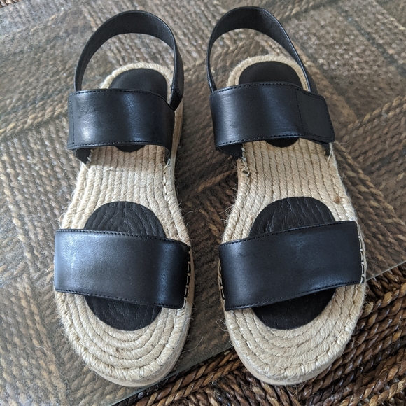 Eileen Fisher Shoes - Eileen Fisher Luxury Espadrilles black leather